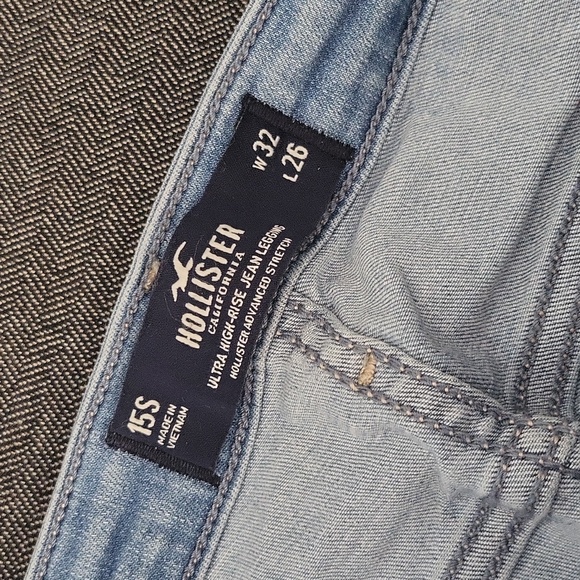 Hollister size 15 small lenght strechy jeans high waisted skinny - Picture 2 of 4